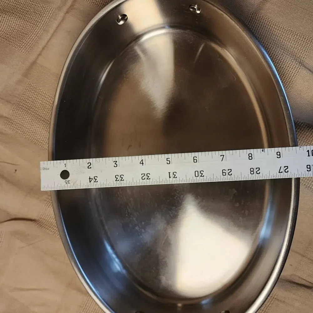 Princess House Stainless Steel 5-Qt. Oval Sauté Pan-NEW